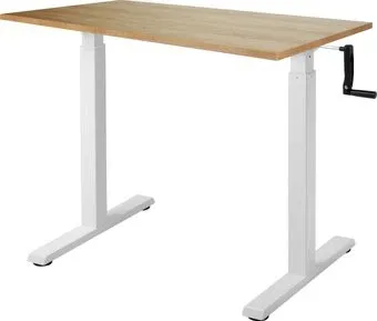 ErgoSmart Manual Desk Compact 1200x650x25 мм (дуб натуральный/белый)