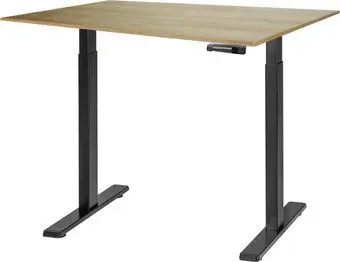 ErgoSmart Manual Desk Compact FR 1200х650х18 мм (ЛДСП дуб натуральный/черный)