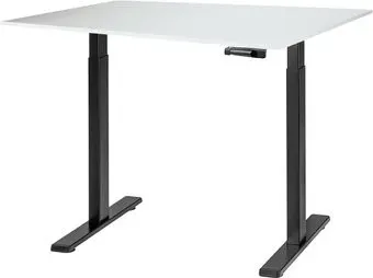 ErgoSmart Manual Desk Compact FR 1200х650х18 мм (ЛДСП альпийский белый/черный)
