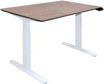 ErgoSmart Wooden Ergo Desk Prime 1300х750х27 мм (скошенный край, массив дуб мореный/белый)