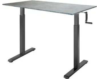 ErgoSmart Manual Desk Compact 1200x650x18 мм (бетон Чикаго/черный)