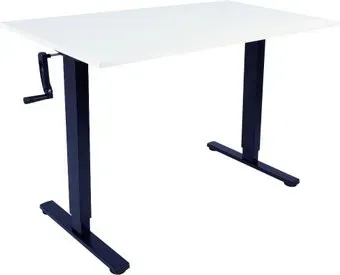 ErgoSmart Manual Desk Light 1200x650x18 мм (альпийский белый/черный)