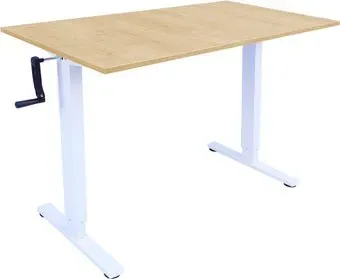 ErgoSmart Manual Desk Light 1200x650x18 мм (дуб натуральный/белый)