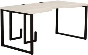Millwood Каир Смарт с вырезом 160x80x75 (дуб белый Craft/металл черный)