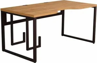 Millwood Каир 2 с вырезом 160x80x74 (дуб золотой Craft/металл черный)