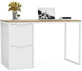 Crafto Курт Лофт 01 120x60x75 (белый/золотистый дуб)