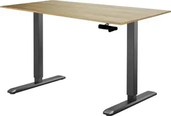 ErgoSmart Manual Desk Special 1380x800x18 мм (дуб натуральный/черный)