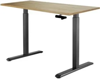 ErgoSmart Manual Desk 1360x800x36 мм (дуб натуральный/черный)