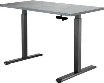 ErgoSmart Manual Desk 1360x800x36 мм (бетон чикаго светло-серый/черный)