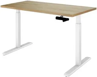 ErgoSmart Manual Desk 1360x800x36 мм (дуб натуральный/белый)