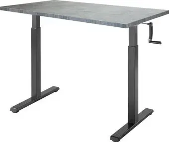 ErgoSmart Manual Desk Compact 1360x800x36 мм (бетон Чикаго/черный)