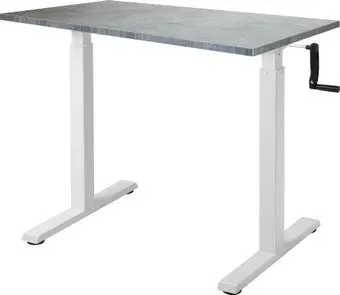 ErgoSmart Manual Desk Compact 1360x800x36 мм (бетон Чикаго/белый)