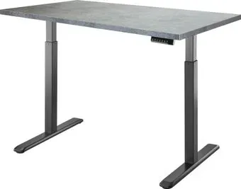 ErgoSmart Electric Desk 1360x800x36 мм (бетон Чикаго светло-серый/черный)