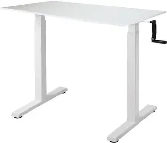 ErgoSmart Manual Desk Compact 1380x800x18 мм (альпийский белый/белый)