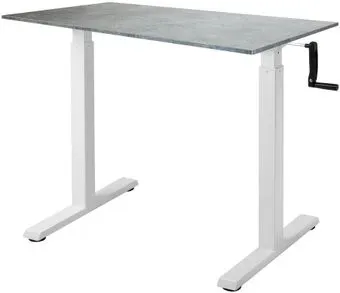 ErgoSmart Manual Desk Compact 1380x800x18 мм (бетон Чикаго/белый)