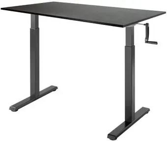 ErgoSmart Manual Desk Compact 1380x800x18 мм (дуб мореный/черный)