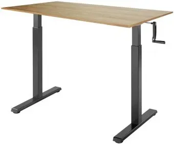 ErgoSmart Manual Desk Compact 1380x800x18 мм (дуб натуральный/черный)