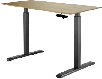 ErgoSmart Manual Desk 1380x800x18 мм (дуб натуральный/черный)