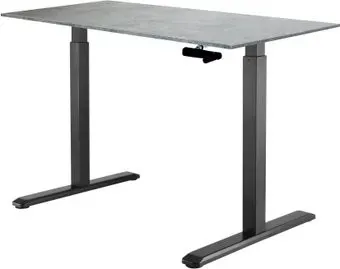 ErgoSmart Manual Desk 1380x800x18 мм (бетон чикаго светло-серый/черный)