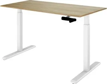 ErgoSmart Manual Desk 1380x800x18 мм (дуб натуральный/белый)