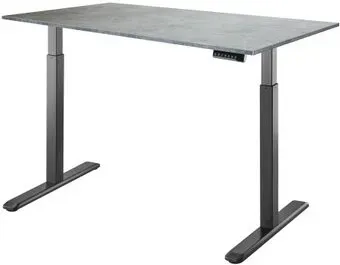 ErgoSmart Electric Desk 1380x800x18 мм (бетон чикаго светло-серый/черный)