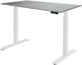 ErgoSmart Electric Desk 1380x800x18 мм (бетон чикаго светло-серый/белый)