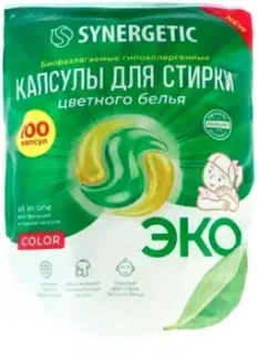 Synergetic Биоразлагаемые концентрированные гипоаллергенные COLOR 100 шт