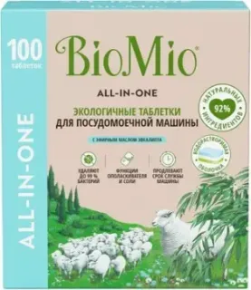BioMio All-in-One с эфирным маслом эвкалипта (100 шт)