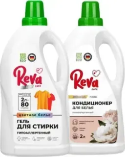 Reva Care Гель Концентрат для цветного+Кондиционер Нежный пион (2x2 л)