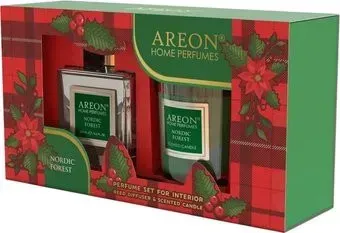 Areon Home Perfume аромадиффузор+свеча аромат. Nordic Forest ARE-SHP14 (120г, 150 мл)