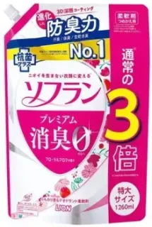 Lion Soflan Premium Deodorizer Zero натуральный аромат роз 1.26 л