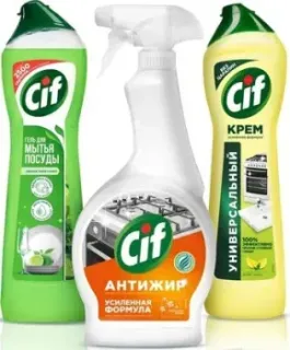Cif для кухни (Cif Крем 0.5 л + Cif Спрей 0.5 л + Cif Гель 0.5 л)