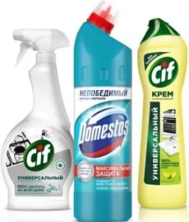 Domestos Cif Чистый дом (Domestos Гель 0.75 л + Cif Крем 0.5 л + Cif Спрей 0.5 л)
