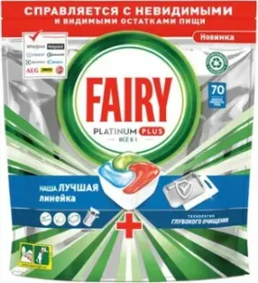 Fairy Platinum Plus Все в 1 Свежесть трав (70 шт)