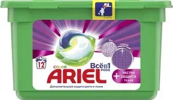 Ariel Все в 1 Pods Color Экстра защита (12 шт)