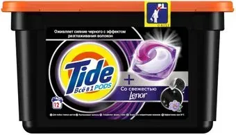 Tide Все в 1 Pods Black со свежестью Lenor (12 шт)