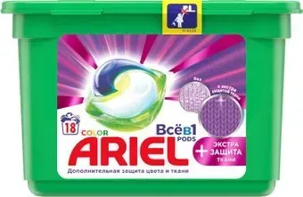 Ariel Все в 1 Pods Color Экстра защита (18 шт)