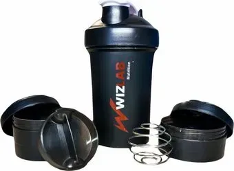 WizLab Nutrition Шейкер 3 в 1 (черный, 500 мл)