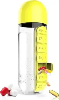 Gerkules Pill &amp; Vitamin Organizer 600 мл (желтый)