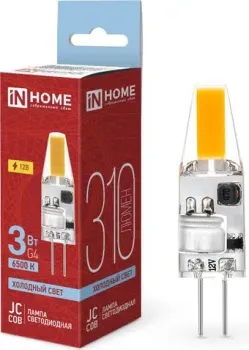 In Home LED-JC-COB 3 Вт 12В G4 6500К 310 Лм