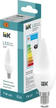 IEK LED Candle C37 600lm 4000K E14