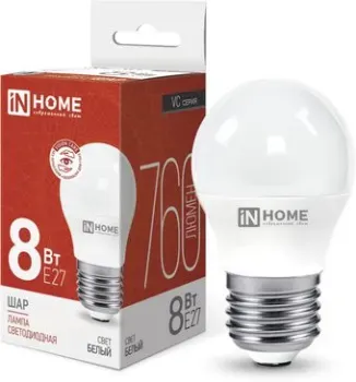 In Home LED-Шар-VC 8Вт 230В Е27 4000К 760Лм 4690612020570