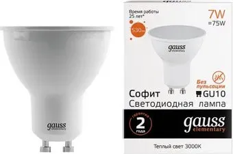 Gauss LED MR16 GU10 7 Вт 3000 К 13617