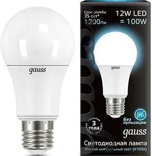 Gauss E27 12Вт 4100K [102502212]