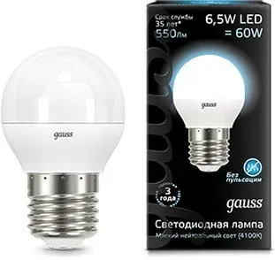 Gauss E27 6.5 Вт 4100 К [105102207]