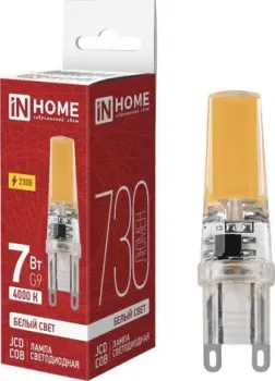 In Home LED-JCD-COB 7 Вт 230В G9 4000К 730 Лм