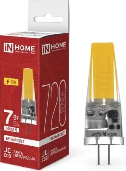 In Home LED-JC-COB 7 Вт 12В G4 4000К 720 Лм