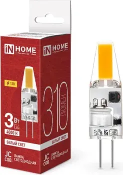 In Home LED-JC-COB 3 Вт 12В G4 4000К 310 Лм