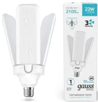 Gauss Basic 22W 2100lm 4000K E27 Клевер-3 11732222