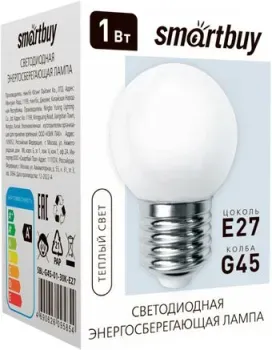 SmartBuy G45-01W/3000/E27 SBL-G45-01-30K-E27